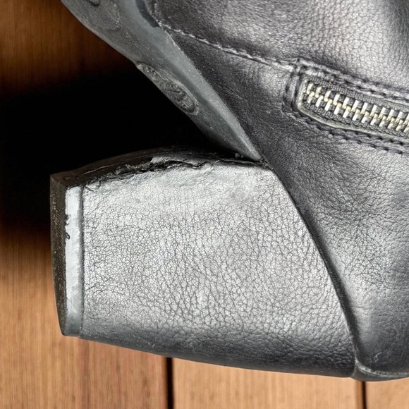 Kork Ease Olsen Harness Black Leather Knee High Boots Size 8.5 - Picture 4 of 9